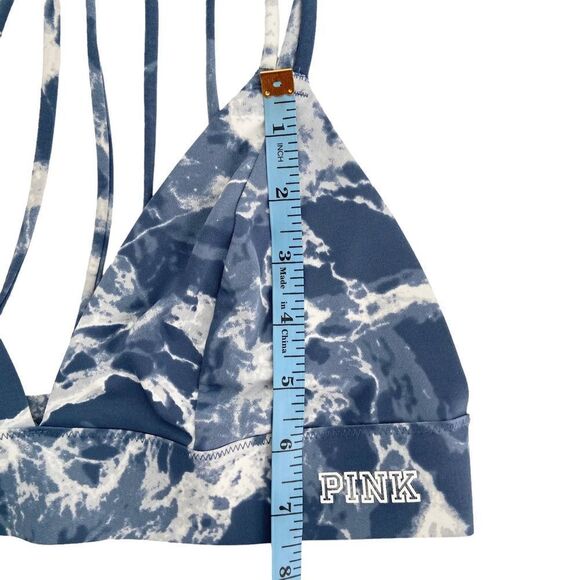 PINK Victoria’s Secret Strappy Blue Tie Dye Bralette Size (SEE MEASUREMENTS) - Picture 9 of 10